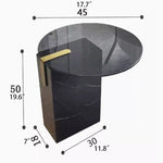Elegant Marble and Tempered Glass Tea Table - Modern Luxury Home Accent hmx-5098
