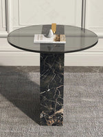 Elegant Marble and Tempered Glass Tea Table - Modern Luxury Home Accent hmx-5098