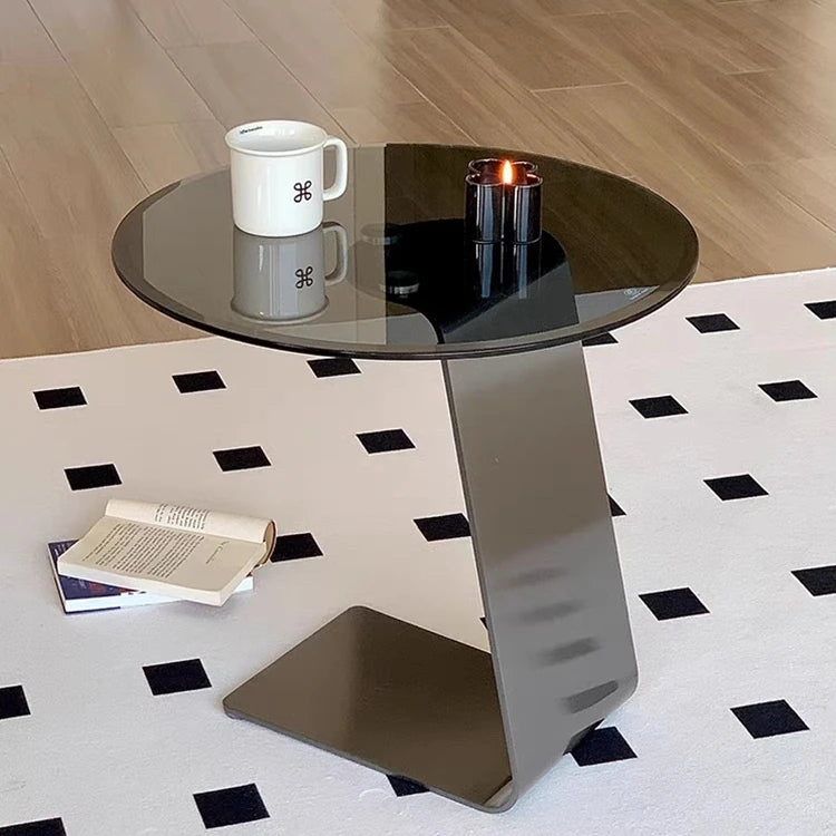 Modern Tempered Glass and Stainless Steel Tea Table - Sleek, Stylish Accent for Your Living Room hmx-5101
