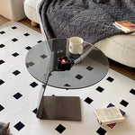 Modern Tempered Glass and Stainless Steel Tea Table - Sleek, Stylish Accent for Your Living Room hmx-5101