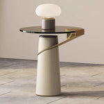 Modern Synthetic Leather Tea Table with Tempered Glass Top – Stylish and Functional Living Room Accent hmx-5102