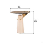 Modern Synthetic Leather Tea Table with Tempered Glass Top – Stylish and Functional Living Room Accent hmx-5102