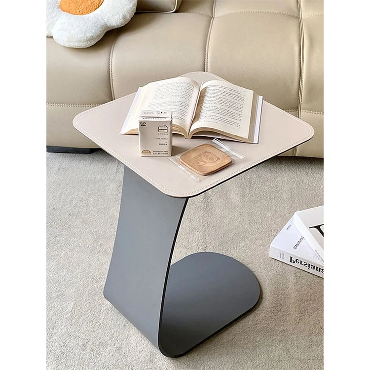 Stylish Modern Tea Table with Synthetic Leather Top - Perfect for Living Room & Bedroom Decor hmx-5103