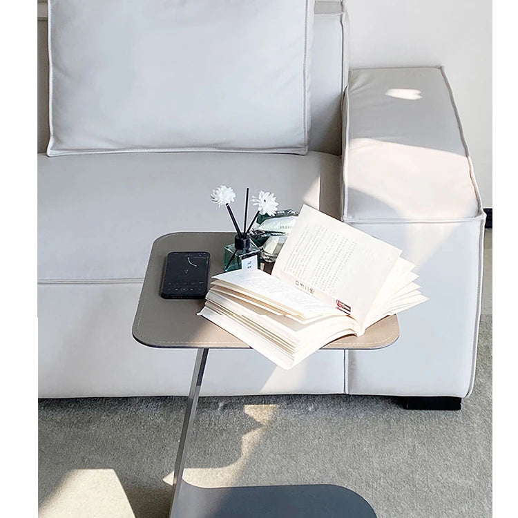Stylish Modern Tea Table with Synthetic Leather Top - Perfect for Living Room & Bedroom Decor hmx-5103