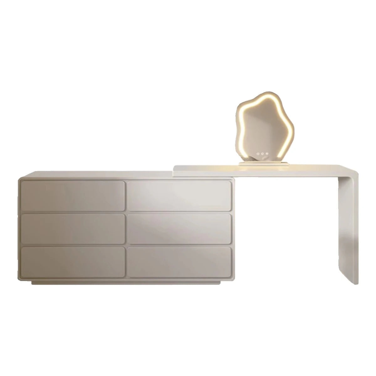 Stylish Pine Makeup Table with Multi-layer Storage - Modern Vanity Desk for Elegant Interiors hmx-5106