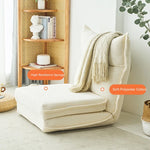 Cozy Corduroy Floor Chair with Backrest | Stylish and Comfortable Seating Solution for Living Room and Bedroom hmy-3337