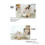 Chic Corduroy Floor Chair - Adjustable Comfort for Relaxation and Leisure hmy-3338