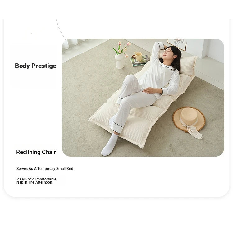 Chic Corduroy Floor Chair - Adjustable Comfort for Relaxation and Leisure hmy-3338