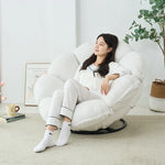Stylish Cream Bean Bag Lazy Sofa - Cozy Oversized Chair for Ultimate Relaxation hmy-3339