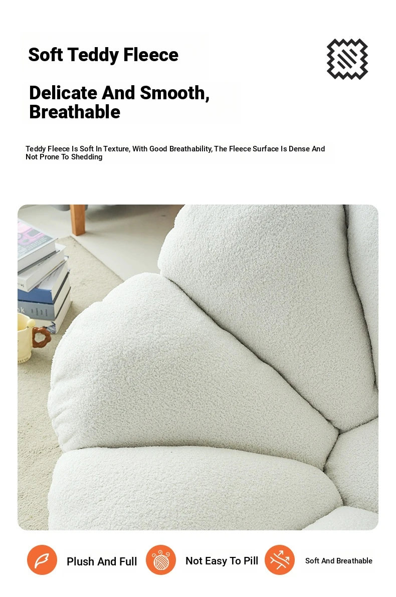 Stylish Cream Bean Bag Lazy Sofa - Cozy Oversized Chair for Ultimate Relaxation hmy-3339