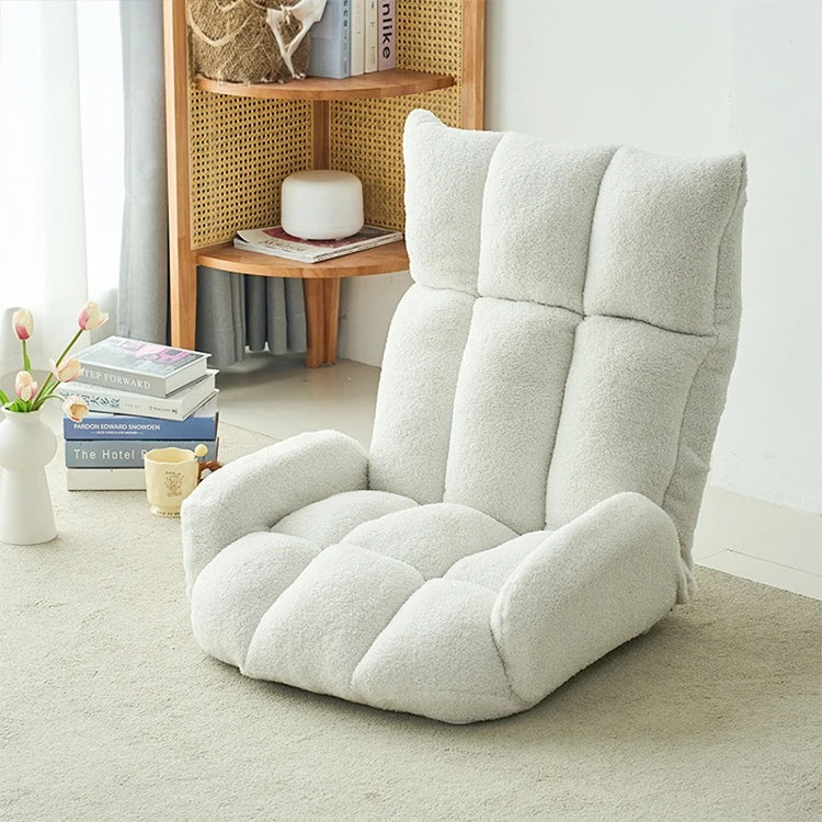 Cozy Modern Plush Floor Chair with Adjustable Backrest – Ideal for Relaxation and Reading hmy-3340