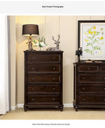 Solid Wood Pine Multi-Layer Cabinet - Elegant 5-Drawer Storage Chest for Home Décor hmy-4995
