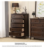 Solid Wood Pine Multi-Layer Cabinet - Elegant 5-Drawer Storage Chest for Home Décor hmy-4995
