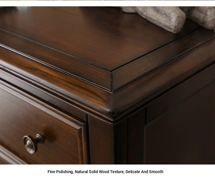 Solid Wood Pine Multi-Layer Cabinet - Elegant 5-Drawer Storage Chest for Home Décor hmy-4995