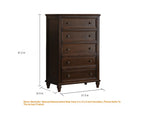 Solid Wood Pine Multi-Layer Cabinet - Elegant 5-Drawer Storage Chest for Home Décor hmy-4995