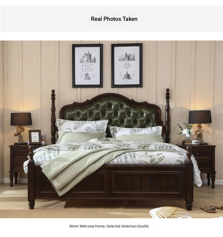 **Elegant Solid Pine Wood Bedside Cupboard with 2 Drawers - Timeless Nightstand for Your Bedroom** hmy-4997