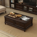 Elegant Solid Wood Pine Coffee Table with Storage – Stylish Centerpiece for Living Room hmy-4998