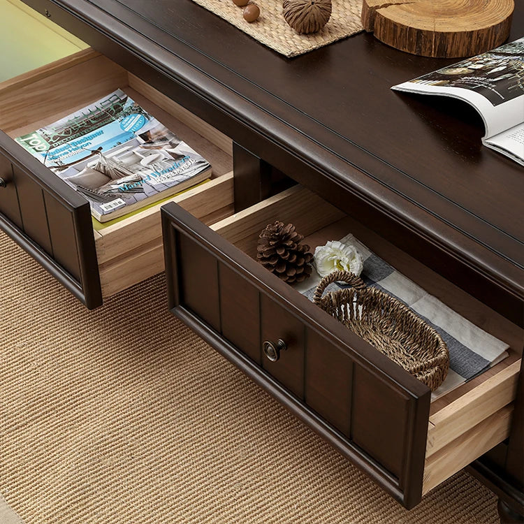 Elegant Solid Wood Pine Coffee Table with Storage – Stylish Centerpiece for Living Room hmy-4998