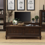 Elegant Solid Wood Pine Coffee Table with Storage – Stylish Centerpiece for Living Room hmy-4998
