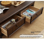 Elegant Solid Wood Pine Coffee Table with Storage – Stylish Centerpiece for Living Room hmy-4998