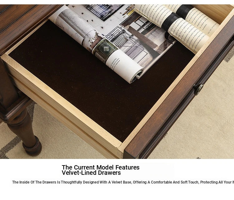 Elegant Solid Wood Pine Coffee Table with Storage – Stylish Centerpiece for Living Room hmy-4998