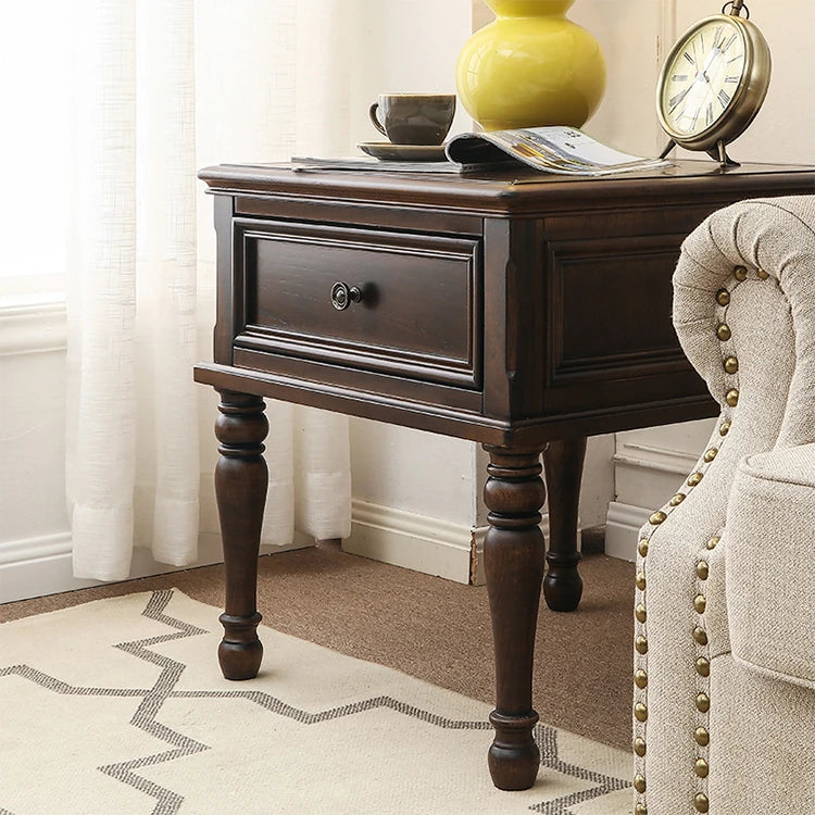 Elegant Solid Pine Coffee Table with Drawer - Classic Home Furniture for Stylish Living Rooms hmy-4999
