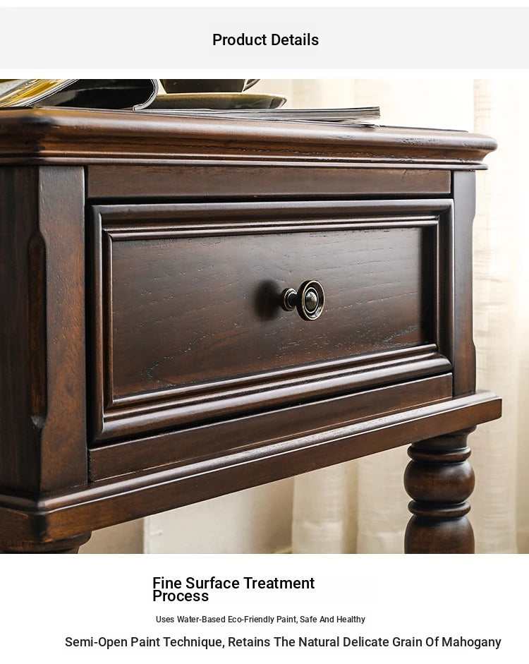 Elegant Solid Pine Coffee Table with Drawer - Classic Home Furniture for Stylish Living Rooms hmy-4999