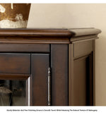 Elegant Solid Wood Pine Cabinet with Glass Doors - Multi-layer Design for Stylish Storage and Display hmy-5000