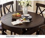 Solid Wood Round Dining Table Set with Chairs - Elegant Multi-Layer Board Design for Stylish Dining Room Decor hmy-5004