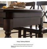 Solid Wood Round Dining Table Set with Chairs - Elegant Multi-Layer Board Design for Stylish Dining Room Decor hmy-5004