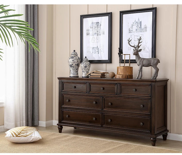 Elegant Solid Pine Multi-Layer Cabinet with Ample Storage – Perfect for Home Decor hmy-5005