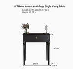 Elegant Makeup Table with Mirror - Stylish Black Vanity Set for Your Beauty Space hmz-4938