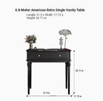Elegant Makeup Table with Mirror - Stylish Black Vanity Set for Your Beauty Space hmz-4938