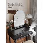 Elegant Makeup Table with Mirror - Stylish Black Vanity Set for Your Beauty Space hmz-4938