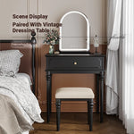 Elegant Solid Wood Stool with Plush PU Leather Cushion - Versatile Seating for Home and Office hmz-4939