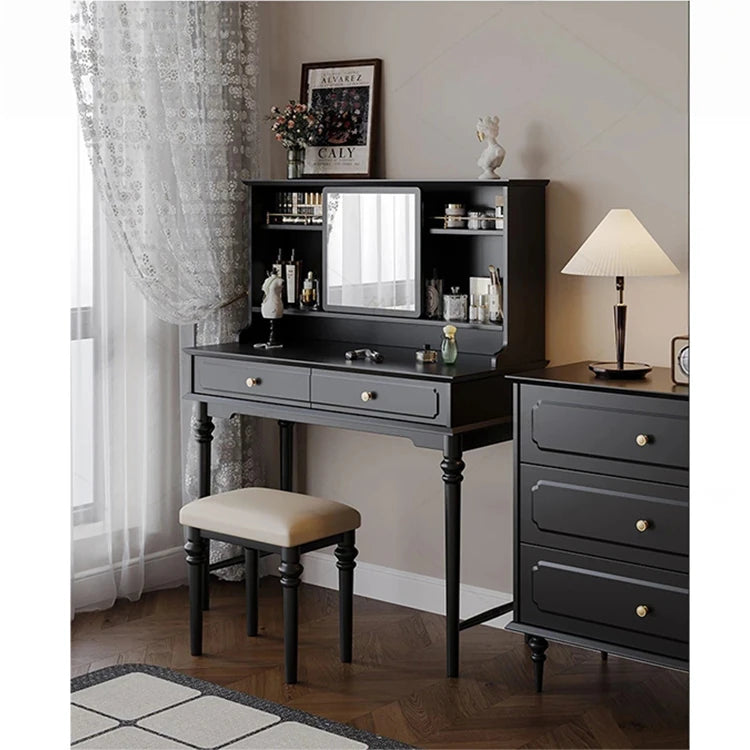 Elegant Solid Wood Stool with Plush PU Leather Cushion - Versatile Seating for Home and Office hmz-4939