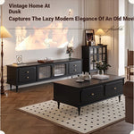 Elegant Solid Wood Tea Table with Storage Drawers – Modern Coffee Table for Living Room Decor hmz-4941