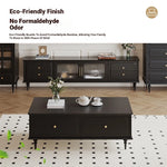 Elegant Solid Wood Tea Table with Storage Drawers – Modern Coffee Table for Living Room Decor hmz-4941