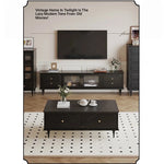 Elegant Solid Wood Tea Table with Storage Drawers – Modern Coffee Table for Living Room Decor hmz-4941