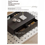 Elegant Solid Wood Tea Table with Storage Drawers – Modern Coffee Table for Living Room Decor hmz-4941