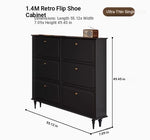 Stylish Mid-Century Shoe Cabinet in Classic Black - Elegant Storage Solution for Your Home hmz-4943