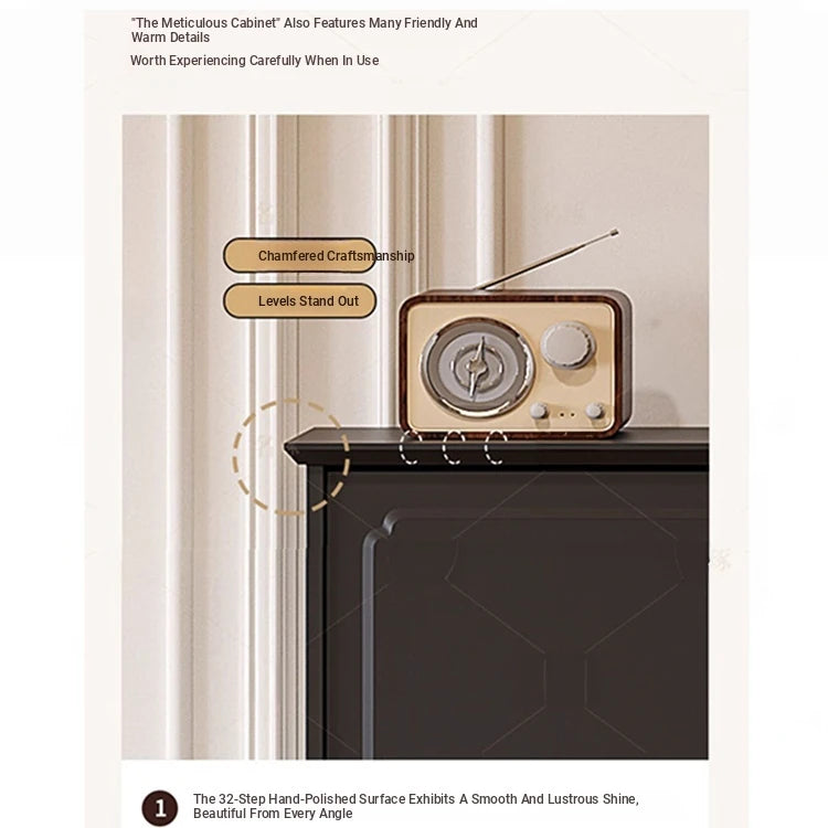 Stylish Mid-Century Shoe Cabinet in Classic Black - Elegant Storage Solution for Your Home hmz-4943
