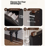Stylish Mid-Century Shoe Cabinet in Classic Black - Elegant Storage Solution for Your Home hmz-4943