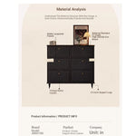Stylish Mid-Century Shoe Cabinet in Classic Black - Elegant Storage Solution for Your Home hmz-4943