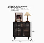 Elegant Solid Wood Cabinet with Glass Doors - Modern Storage Solution for Home Décor hmz-4944