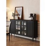Elegant Solid Wood Cabinet with Glass Doors - Modern Storage Solution for Home Décor hmz-4944