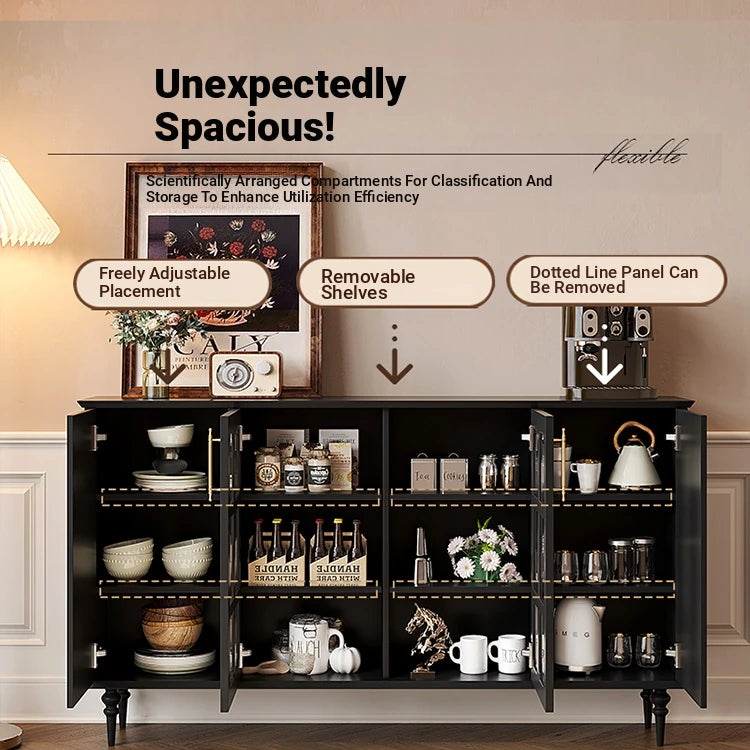 Elegant Solid Wood Cabinet with Glass Doors - Modern Storage Solution for Home Décor hmz-4944