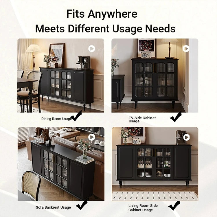 Elegant Solid Wood Cabinet with Glass Doors - Modern Storage Solution for Home Décor hmz-4944