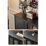 Elegant Solid Wood Cabinet with Glass Doors - Modern Storage Solution for Home Décor hmz-4944