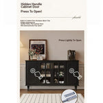 Elegant Solid Wood Cabinet with Glass Doors - Modern Storage Solution for Home Décor hmz-4944